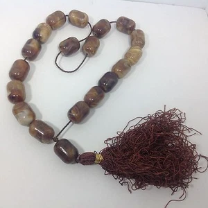 Grandmas Jewelry - Vintage Chunky Beaded Necklace or Worry Beads 20" - Picture 1 of 1