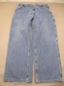 Carhartt Size 40x32 Mens Blue Cotton Dungaree Fit Carpenter Work Jeans T299