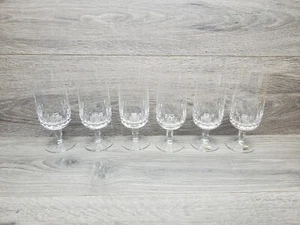 (6) 7" Tall German Mundgeblasen Elegant Clear Glass Crystal Hurricane Glasses  - Picture 1 of 9