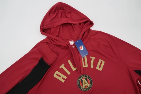 Atlanta United FC Mens XL MLS Soccer Performance Hoodie Pullover New Cover