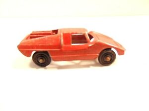 vintage small metal Tootsie Toy red car - marked Fiat and 3 on the bottom