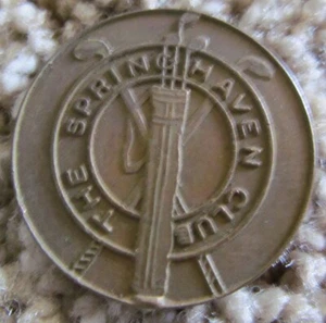 MEDAGLIA GOLF BRONZO VINTAGE-SPRINGHAVEN CLUB CIRCA 1910 NON INCISA - Foto 1 di 2