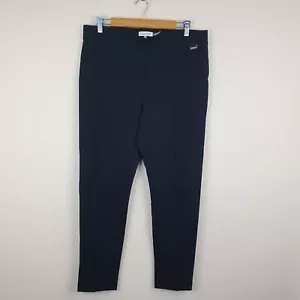 Calvin Klein Trousers Womens Large Black Stretch Slim Leg Ponte Leggings Pull-On - Picture 1 of 13