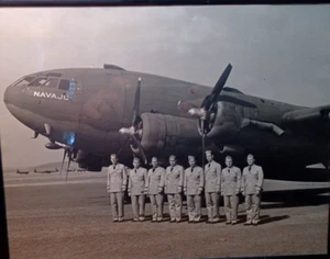 WWII Photo C-54 Navaho 1 Intercontinental Transport Plane + Crew on Tarmac JRRTS - Picture 1 of 8