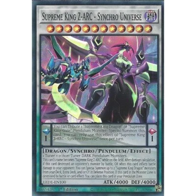 LEDE-EN100 Supreme King Z-ARC - Synchro Universe Super Rare 1st Edition YuGiOh - Image 1 of 2