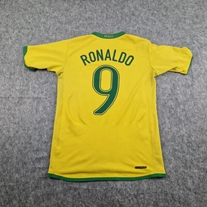 Camiseta Nike vintage de Brasil para hombre pequeña amarilla local camiseta top Copa Mundial 2006 R9 - Imagen 1 de 12