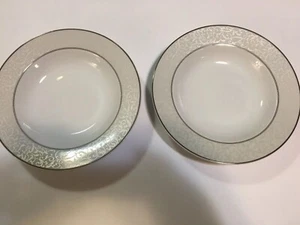 Mikasa Parchment L3438 Rim Soup Bowl Lot Of 2 - Picture 1 of 4
