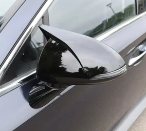 2x Gloss Black Rear Side View Mirror Add-On Cover For Hyundai Sonata 2020-2023 - Picture 1 of 7