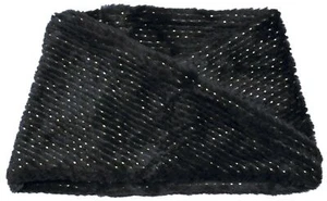 Bufanda suave fina de piel sintética mancha dorada con giro infinito regalo de lujo - Imagen 1 de 9