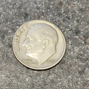 1976 Roosevelt Dimes US Coins No Mint Mark Collection Circulated - Picture 1 of 2