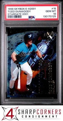1998 SKYBOX E-X 2001 STARDATE 2001 #15 TODD DUNWOODY MARLINS POP 1 PSA 10 - Image 1 of 3