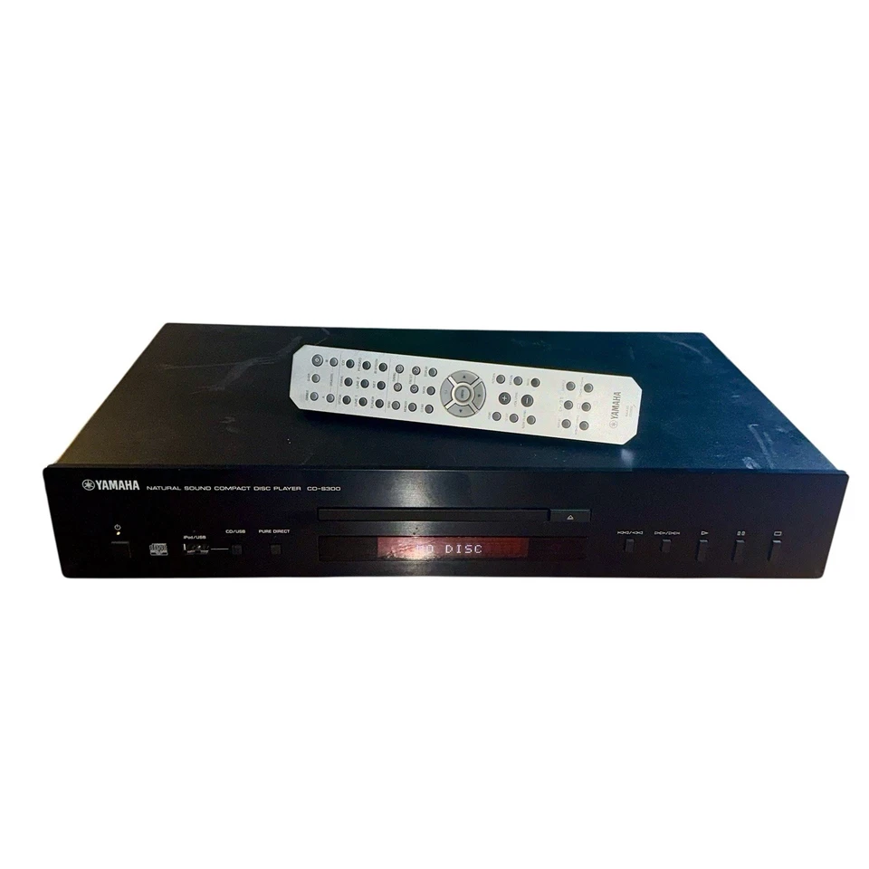 Reproductor de CD negro Yamaha CD-S300 reproductor de discos compactos audio de alta fidelidad con control remoto probado Foto 1 de 4