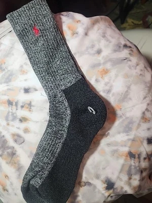 Ralph Lauren Polo Marca Gris Crew Gris Rojo Pny Para hombres 1 Par Calcetines de Vestir 10 13 Foto 1 de 4