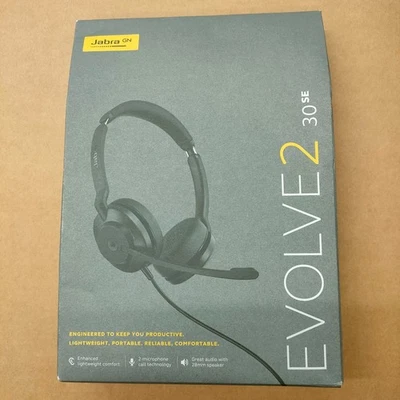 Jabra Evolve2 30 MS Stereo Headset USB-C Wired Black (23189-999-879) - Image 1 of 3