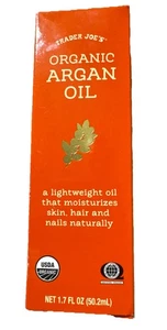 New Trader Joe's 100% Organic Argan Oil 1.7oz ea Nourish Skin Hair Nails Sealed - Picture 1 of 5
