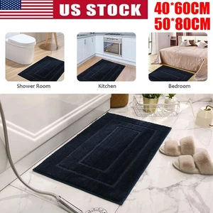 Weiche Shaggy Badezimmer Antirutsch Fußmatte Badematte Badezimmer Dusche Teppich - Bild 1 von 34
