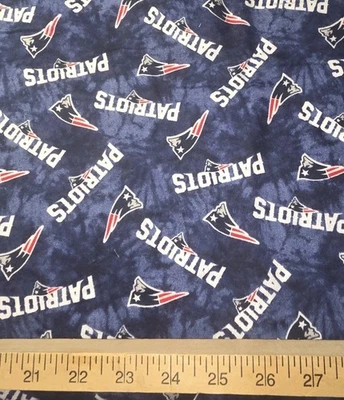 NFL New England Patriots Flannel Craft Sewing Fabric 33 Inches NEW - Image 1 of 2