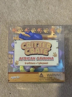 NUEVO, MINI FIGURAS DE SABANA AFRICANA CAJA DE CRIATURAS DE CULTUREFLY, 9 CRIATURAS Y TAPETE Foto 1 de 4