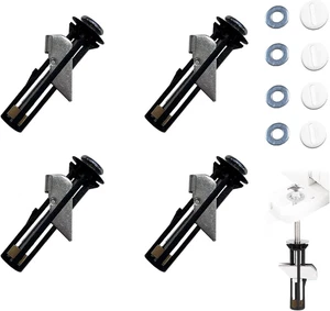 4 Pezzi Kit Di Bulloni per Sedile WC, Fissaggio Tavoletta WC, Accessori per La M - Foto 1 di 6