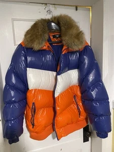 Jordan craig queens color puffer jacket Rare 3X 3 XL ORANGE BLUE White - Picture 1 of 22