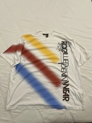 Camiseta Hiphop Y2K Rocawear Letras Brillantes Blanca, Para Hombre Talla XXXL 3XL Foto 1 de 4