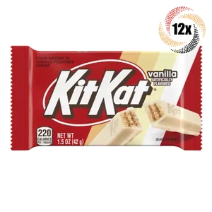 12x Packs Kit Kat Crispy Wafers In Vanilla Flavored Creme Candy | 1.5oz - Picture 1 of 1