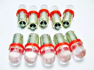 10 Studebaker AMC Checker 红色 LED 仪表盘灯泡 Domes Globes 1895 — 第 1/4 张图片