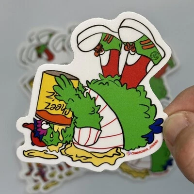 Philadelphia Phillies Phanatic Sticker Winnie-the-Pooh Parody with Cheez Whiz - Image 1 of 2