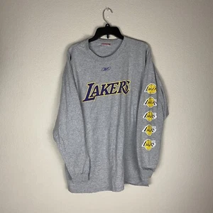 Los Angeles Lakers Reebok Vintage Long Sleeve Shirt Y2K - Picture 1 of 6