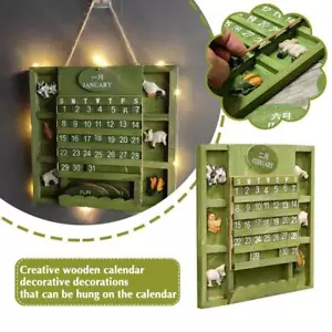 Wall Calendar Creative Decorative Wood Perpetual Calendar Ornaments' U9D9 D4P6 - Picture 1 of 14