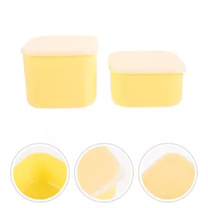 2Pcs Cheese Slices Boxes Covered Cases Kitchen Fruits Box Fresh Keeping Boxes - Picture 1 of 11