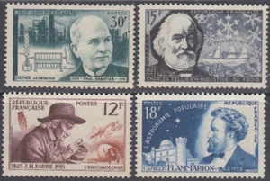 FRANCIA Sc# 790-3 CPL MNH JUEGO DE 4 - VARIOS CIENTÍFICOS - Imagen 1 de 1