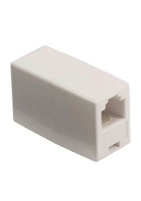 NEDIS giunto Accoppiatore telefonico RJ11 femmina femmina bianco pin to pin