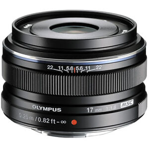 Olympus M.Zuiko Digital 17mm F1.8 Lens - Black - GENUINE UK Stock