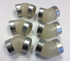 Lot of 6 Spears 4819-007SR 3/4" NPT Female 45 Schedule 80 Reinforced SS Collars - Picture 1 of 5