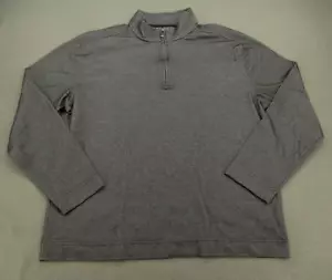 Suéter Van Heusen Para Hombres Grande Gris Calce Cuarto Cremallera Pullover Cuello Simulado L - Imagen 1 de 11