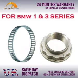 ANILLO RELUCTOR ABS TRASERO PARA BMW 1 3 E81 E82 E87 E88 E90 E90 E91 E92 E93 + TUERCA DE EJE - Imagen 1 de 3