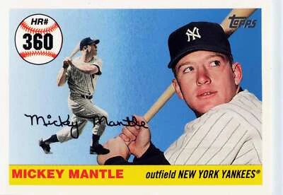 2007 Topps #MHR360 Mickey Mantle Mickey Mantle Home Run History - Image 1 of 2