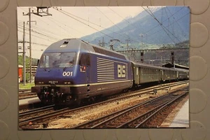 Postkarte Züge Lok Elektrolok BLS König 465 001-6 1995 Brig - Bild 1 von 1