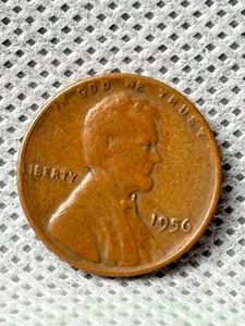 Penny di grano Lincoln 1956 ~ senza marchio di zecca ~ "LIBERTY" è disallineato - Foto 1 di 4