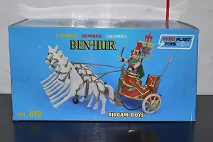 80'S PYROPLAST AIRGAM BOYS ROMAN SERIES SOLDIERS GREEK BEN HUR CHARIOT MIB - Picture 1 of 8