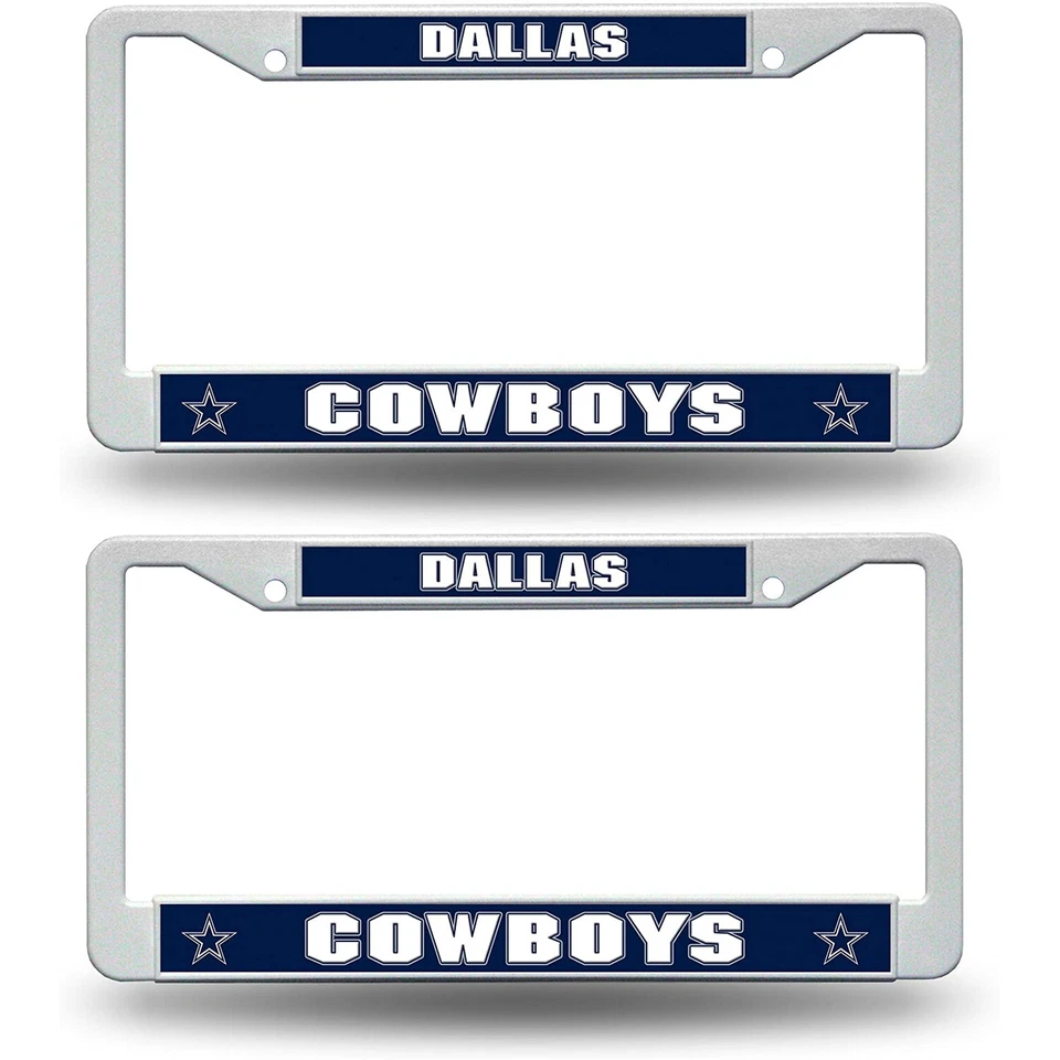 NUEVO Marco de matrícula de plástico de fútbol americano Dallas Cowboys 6,5"" x 12,5"" - 2 piezas Foto 1 de 1
