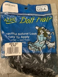 Maxi Doll Hair Natural Look Curly Wigs Black - Picture 1 of 3
