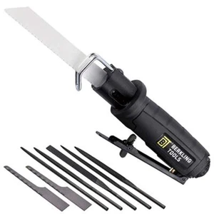 Sierra de aire/file de aire compacta de baja vibración Berkling Tools 7102 con kit de hojas de 8 piezas - Imagen 1 de 10