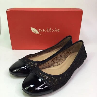 Zapato plano de ballet negro sin cordones Nurture Skylar para mujer talla 9,5 M Foto 1 de 4