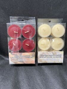 Ashland Tealights Scented Sugar Cookie Apple Cinnamon Candles 12 Pc X 2