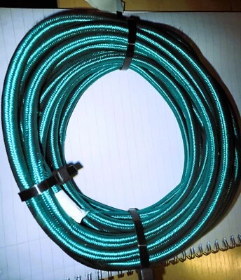 Green Braided Cable | 3 Core Round Lighting Decorative Cable | Lighting Flex - Image 1 of 2