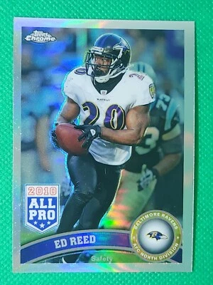 2011 Topps Chrome REFRACTOR #158 Ed Reed NICE Baltimore Ravens / U Miami - Image 1 of 4