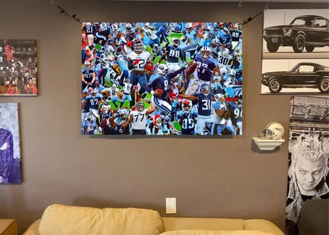 BIG! 44x31 TENNESSEE TITANS Vinyl POSTER football Kevin Byard Steve McNair print Cover