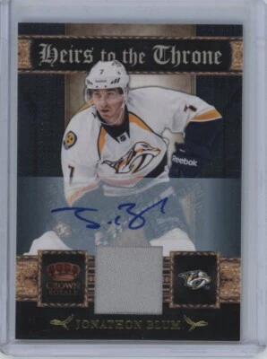 2011-12 Crown Royale Heirs To The Throne Materials Auto. #21 J. Blum /100 *S6552 - Image 1 of 2
